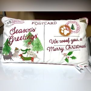 Doggy postcard pillow 🥰🎄🐶